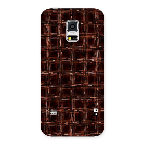 Criss Cross Brownred Pattern Back Case for Galaxy S5 Mini