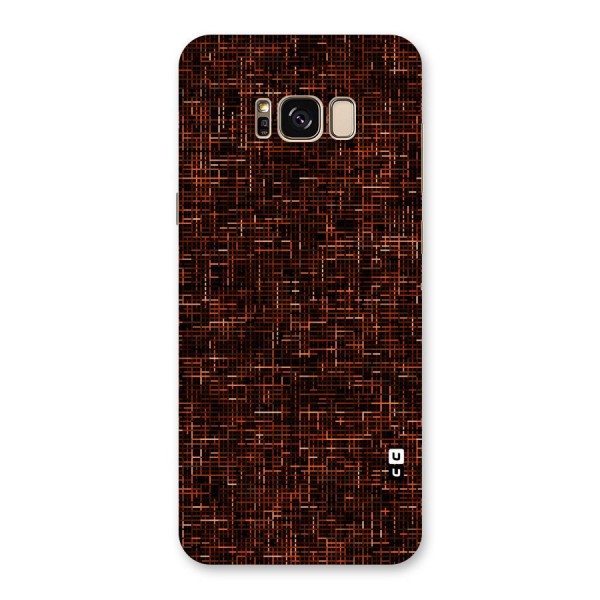 Criss Cross Brownred Pattern Back Case for Galaxy S8 Plus