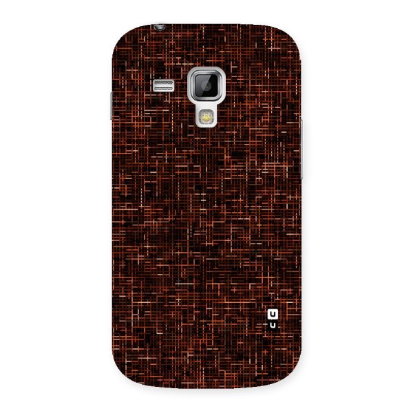 Criss Cross Brownred Pattern Back Case for Galaxy S Duos