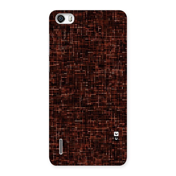 Criss Cross Brownred Pattern Back Case for Honor 6