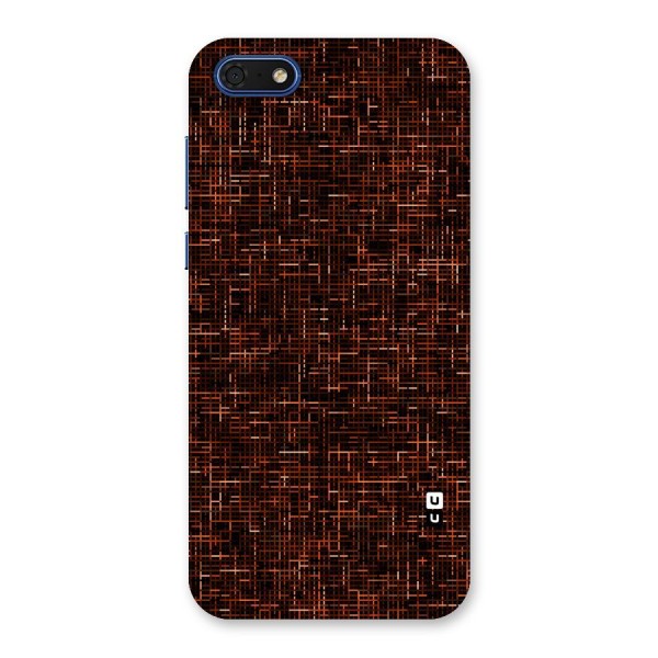 Criss Cross Brownred Pattern Back Case for Honor 7s