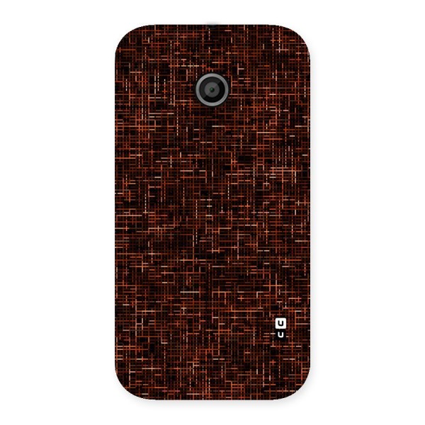 Criss Cross Brownred Pattern Back Case for Moto E