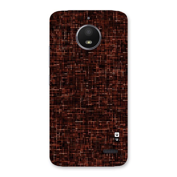 Criss Cross Brownred Pattern Back Case for Moto E4