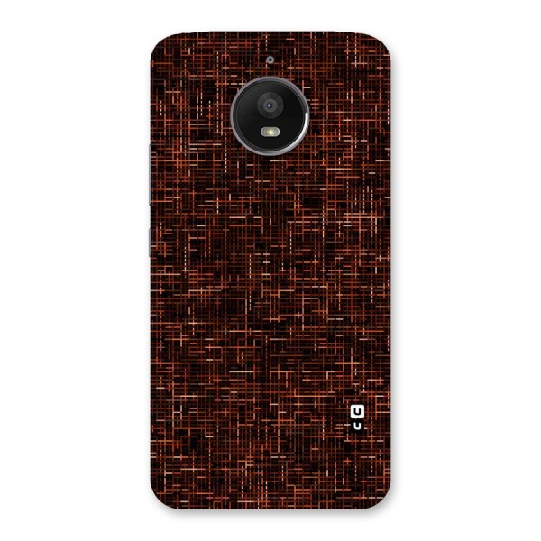 Criss Cross Brownred Pattern Back Case for Moto E4 Plus