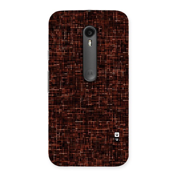 Criss Cross Brownred Pattern Back Case for Moto G3