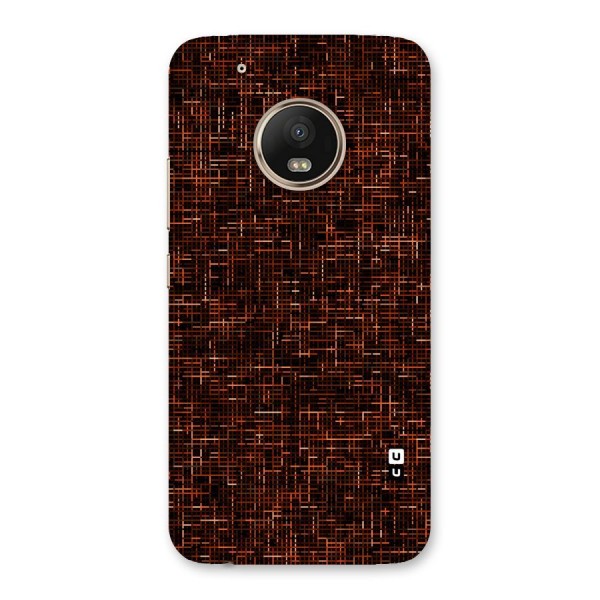 Criss Cross Brownred Pattern Back Case for Moto G5 Plus