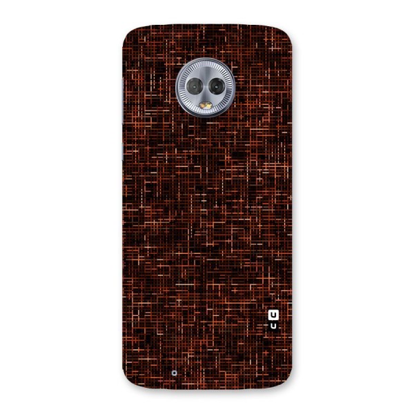 Criss Cross Brownred Pattern Back Case for Moto G6