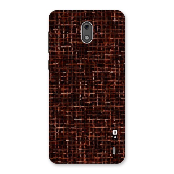 Criss Cross Brownred Pattern Back Case for Nokia 2