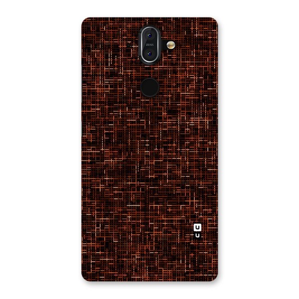 Criss Cross Brownred Pattern Back Case for Nokia 8 Sirocco