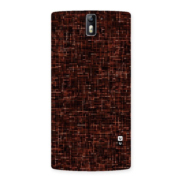 Criss Cross Brownred Pattern Back Case for One Plus One