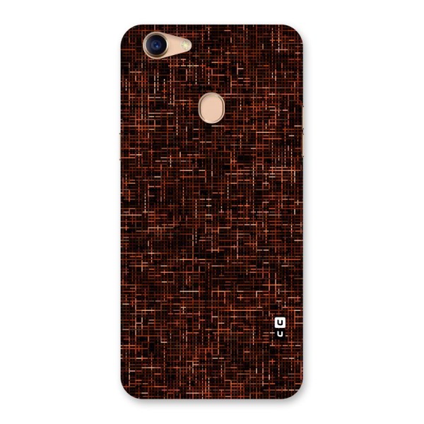 Criss Cross Brownred Pattern Back Case for Oppo F5