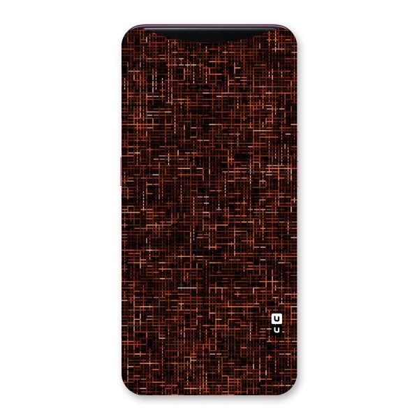 Criss Cross Brownred Pattern Back Case for Oppo Find X