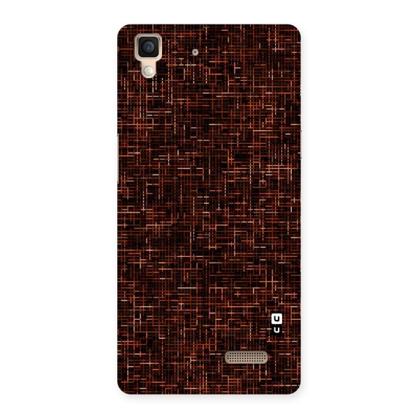 Criss Cross Brownred Pattern Back Case for Oppo R7