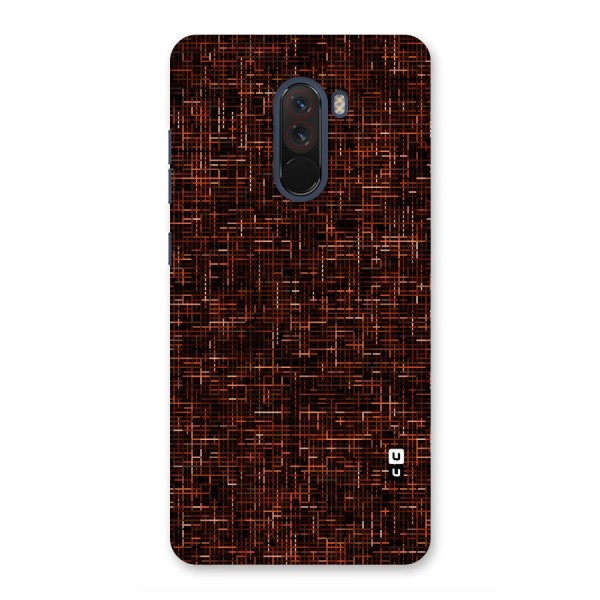 Criss Cross Brownred Pattern Back Case for Poco F1