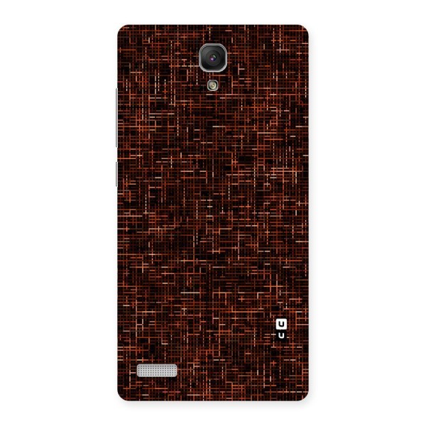 Criss Cross Brownred Pattern Back Case for Redmi Note