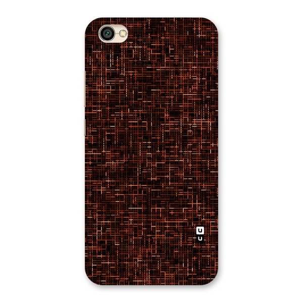 Criss Cross Brownred Pattern Back Case for Redmi Y1 Lite