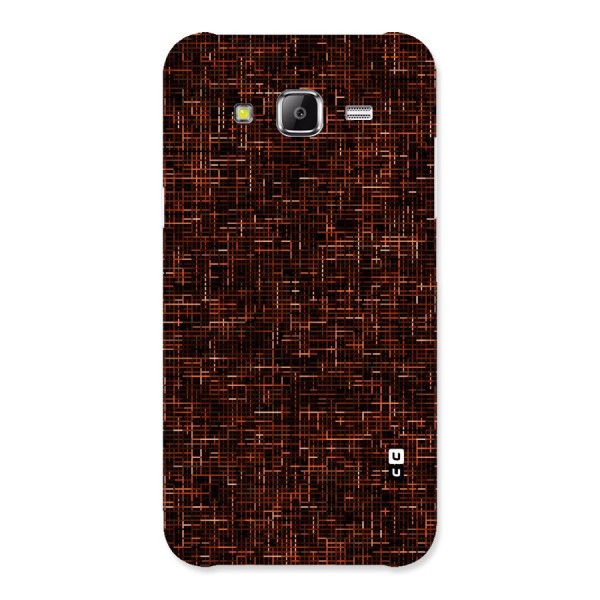 Criss Cross Brownred Pattern Back Case for Samsung Galaxy J5