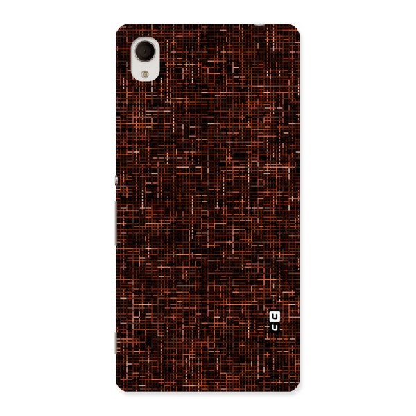 Criss Cross Brownred Pattern Back Case for Sony Xperia M4