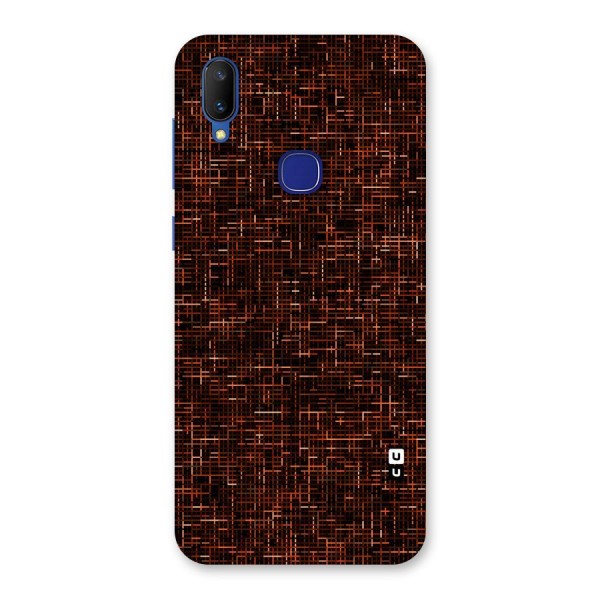 Criss Cross Brownred Pattern Back Case for Vivo V11