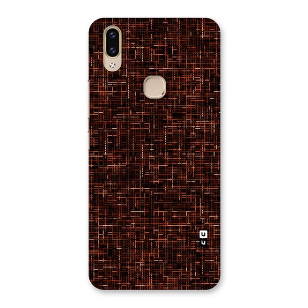 Criss Cross Brownred Pattern Back Case for Vivo V9