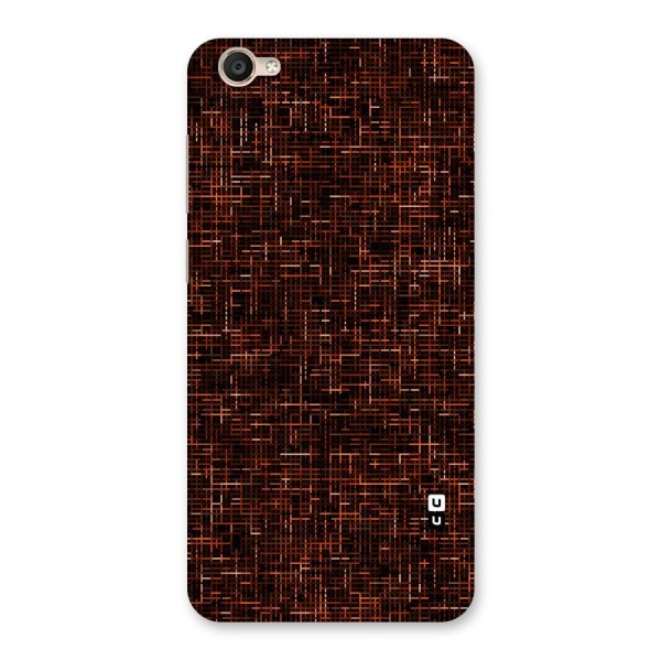 Criss Cross Brownred Pattern Back Case for Vivo Y55s