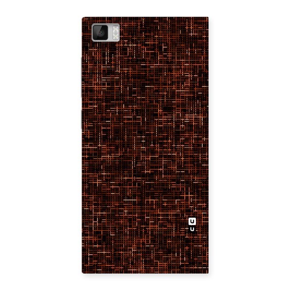 Criss Cross Brownred Pattern Back Case for Xiaomi Mi3