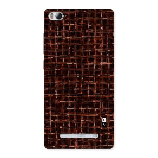 Criss Cross Brownred Pattern Back Case for Xiaomi Mi4i