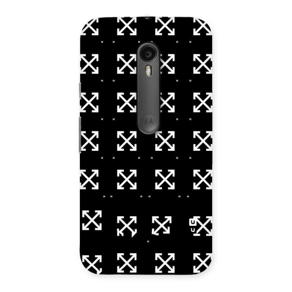 Cross Arrow Black Back Case for Moto G3