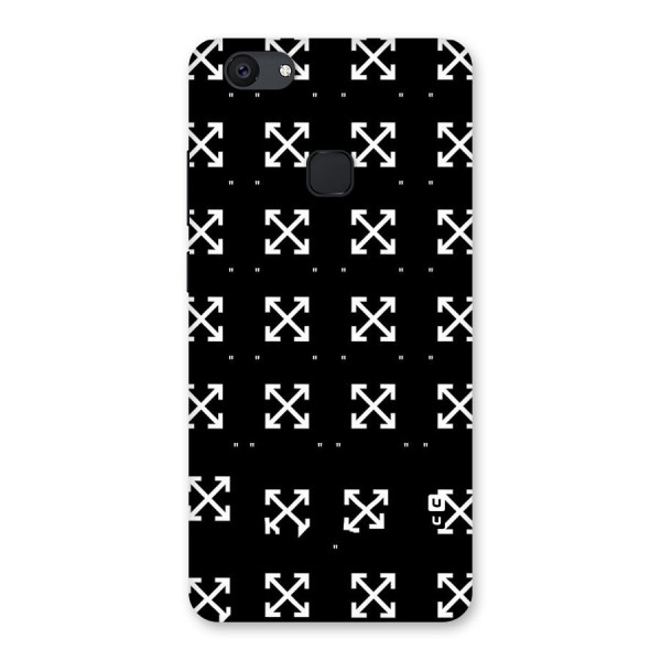 Cross Arrow Black Back Case for Vivo V7 Plus