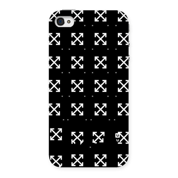 Cross Arrow Black Back Case for iPhone 4 4s