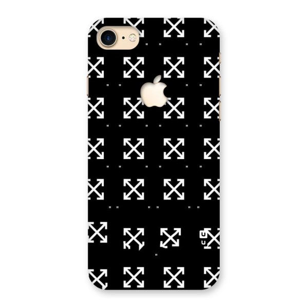 Cross Arrow Black Back Case for iPhone 7 Apple Cut