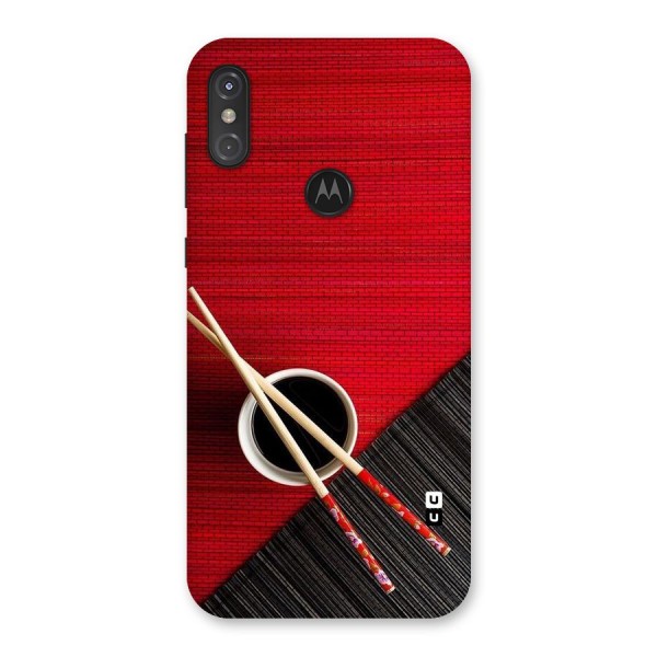 Cup Chopsticks Back Case for Motorola One Power