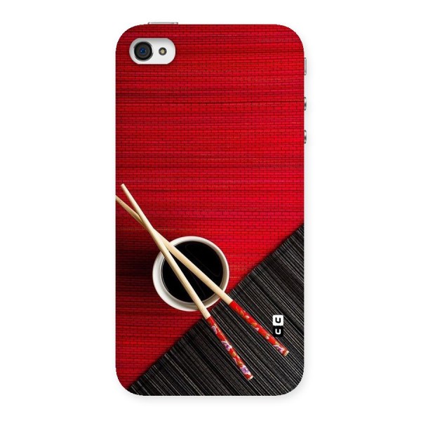 Cup Chopsticks Back Case for iPhone 4 4s