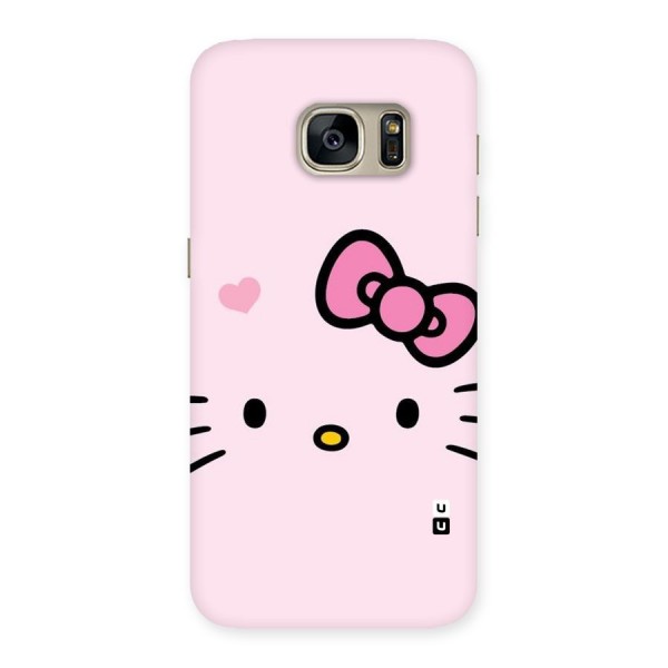 Cute Bow Face Back Case for Galaxy S7