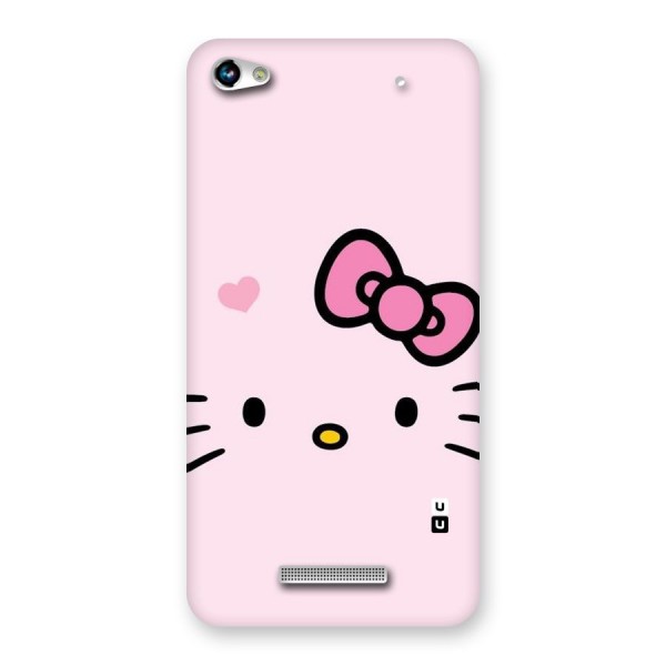 Cute Bow Face Back Case for Micromax Hue 2