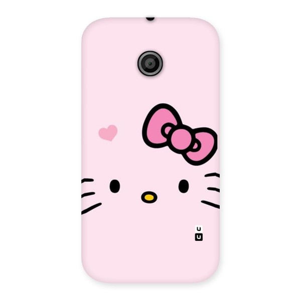 Cute Bow Face Back Case for Moto E