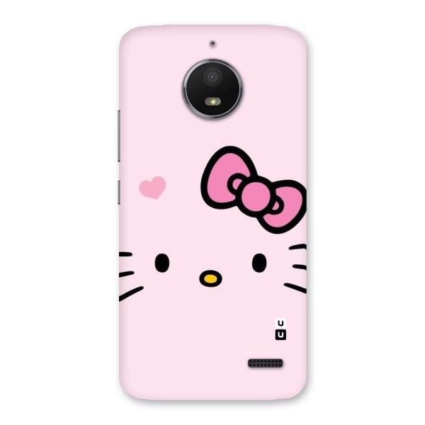 Cute Bow Face Back Case for Moto E4