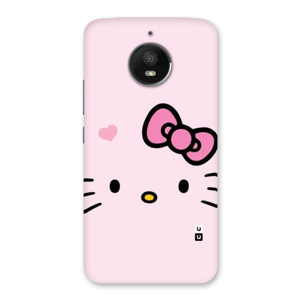 Cute Bow Face Back Case for Moto E4 Plus