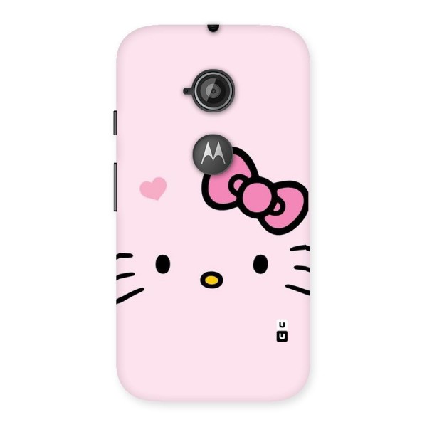 Cute Bow Face Back Case for Moto E 2nd Gen