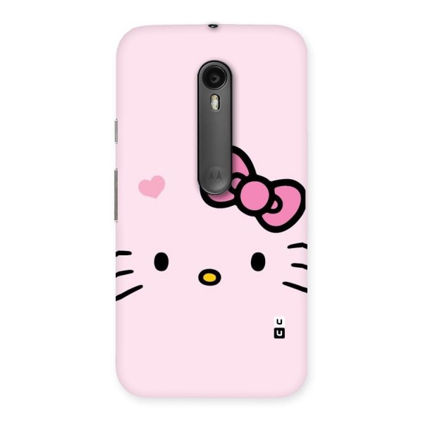 Cute Bow Face Back Case for Moto G3