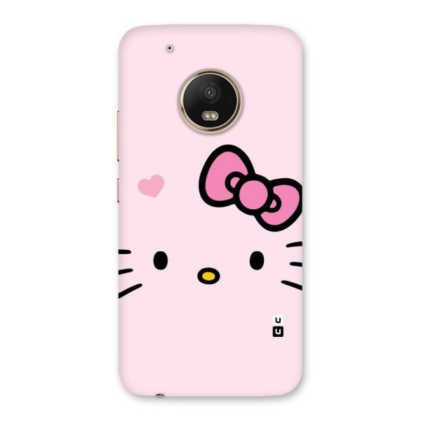 Cute Bow Face Back Case for Moto G5 Plus