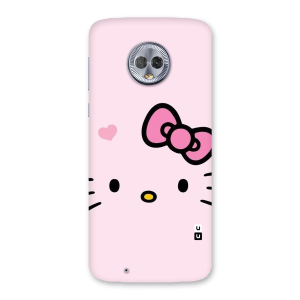 Cute Bow Face Back Case for Moto G6