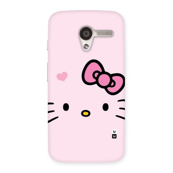 Cute Bow Face Back Case for Moto X