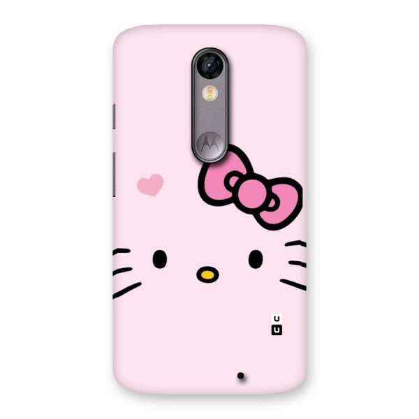 Cute Bow Face Back Case for Moto X Force