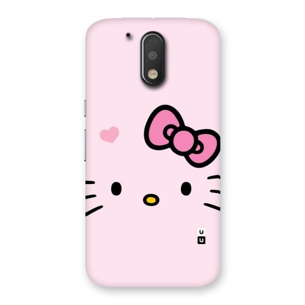 Cute Bow Face Back Case for Motorola Moto G4