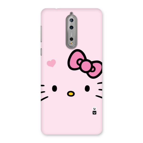 Cute Bow Face Back Case for Nokia 8