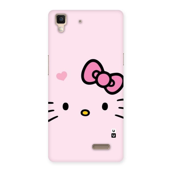 Cute Bow Face Back Case for Oppo R7