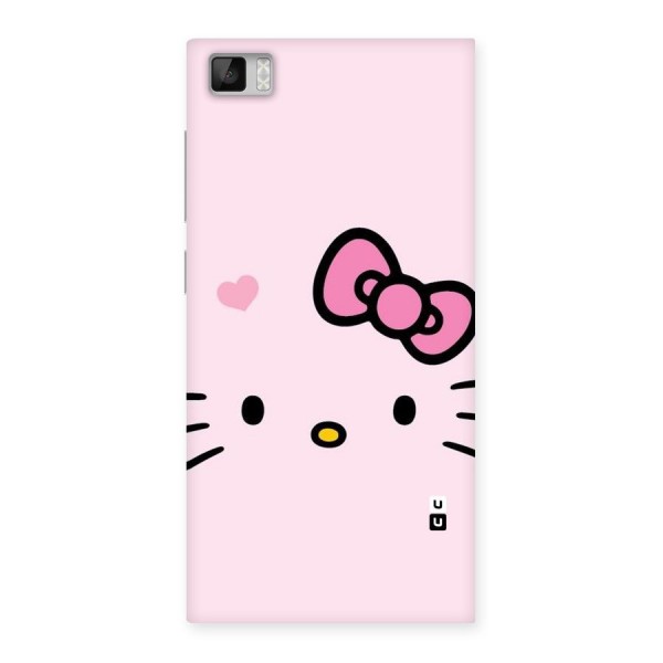 Cute Bow Face Back Case for Xiaomi Mi3