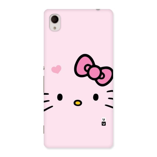 Cute Bow Face Back Case for Xperia M4 Aqua