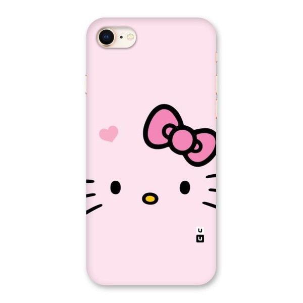 Cute Bow Face Back Case for iPhone 8